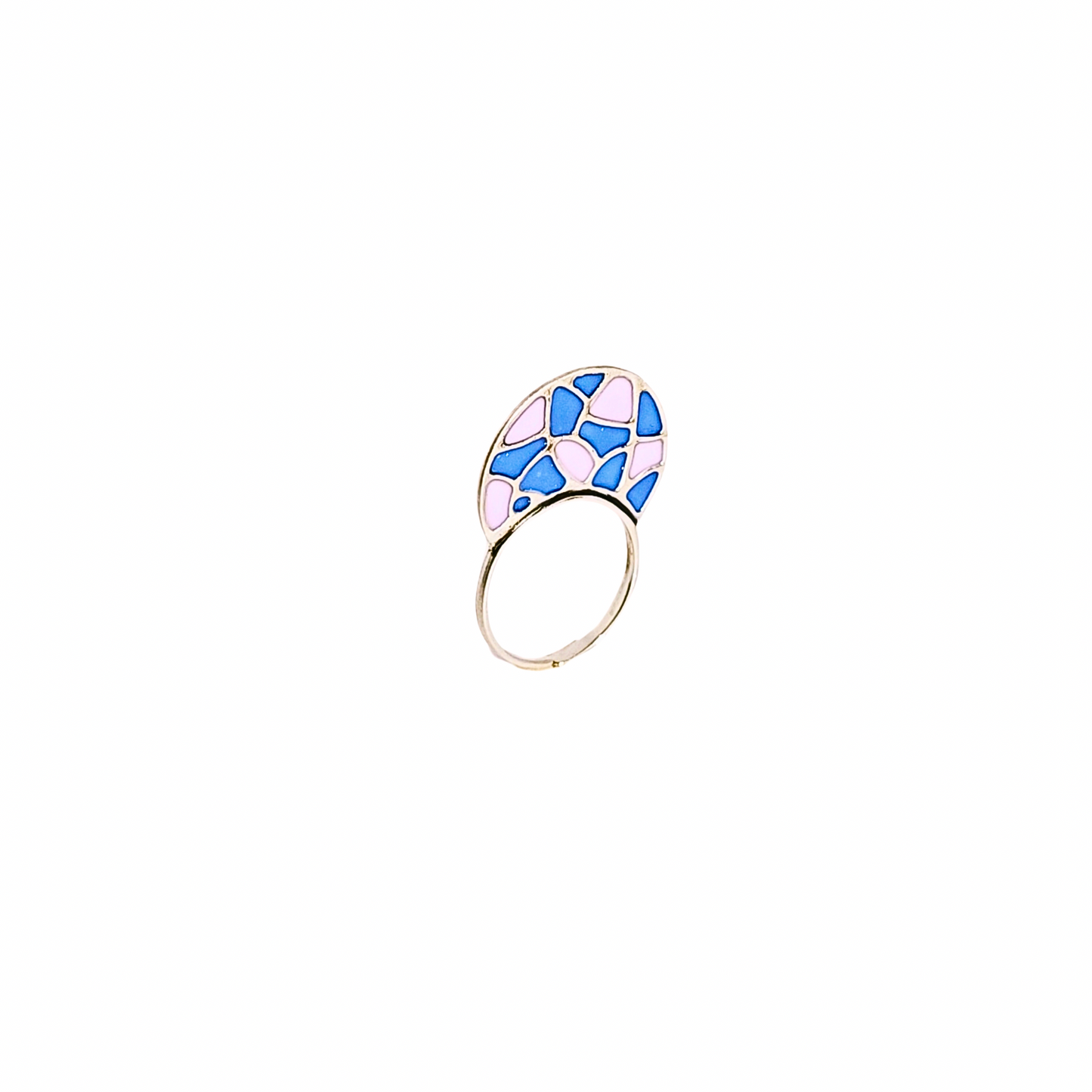 Geometric Wonders Ring in Oxidised 925 Silver
