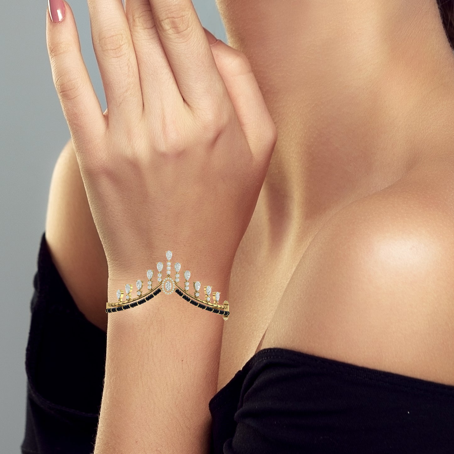Beautiful V Mangalsutra Bangle Bracelet