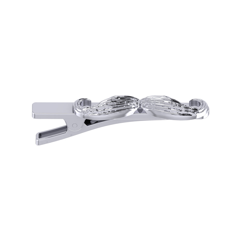 Handlebar Moustache Tie Pin in 925 Silver