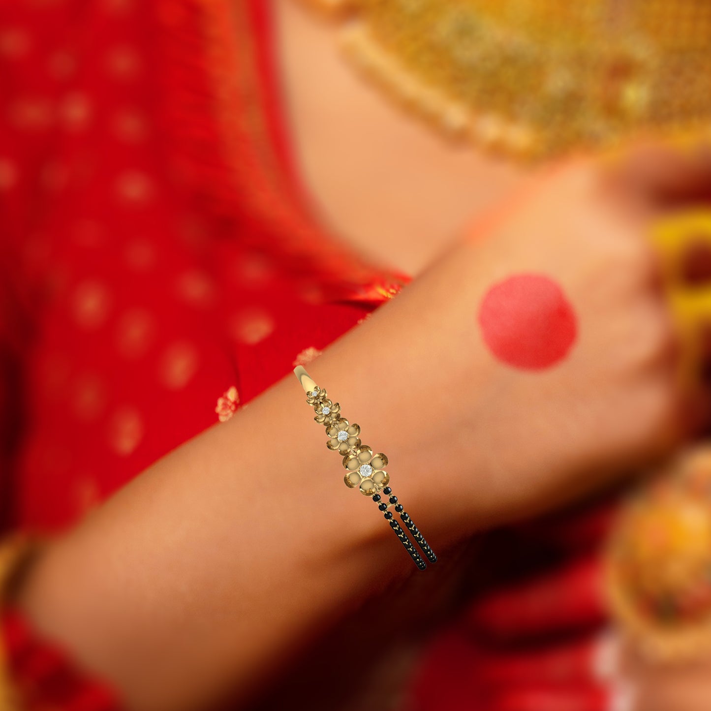 Floral Love Mangalsutra Bracelet