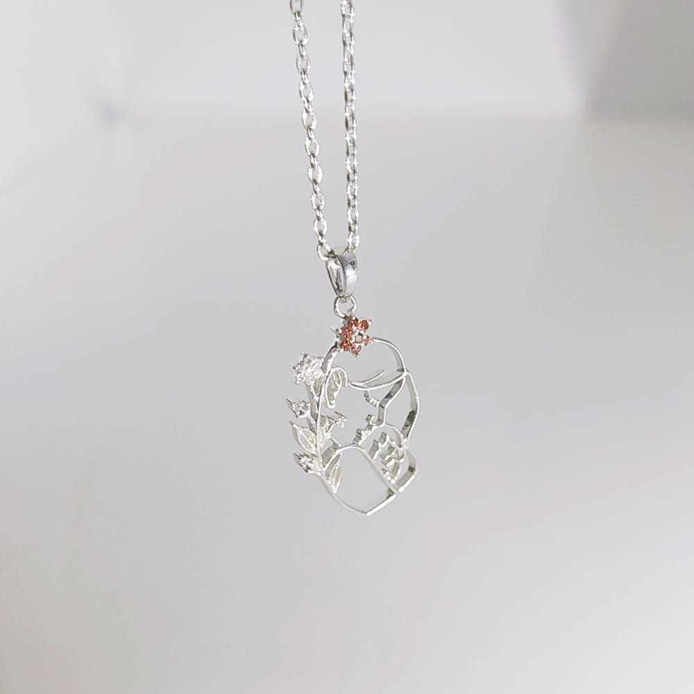 Celestial Embrace Mother and Baby Pendant in 925 Silver