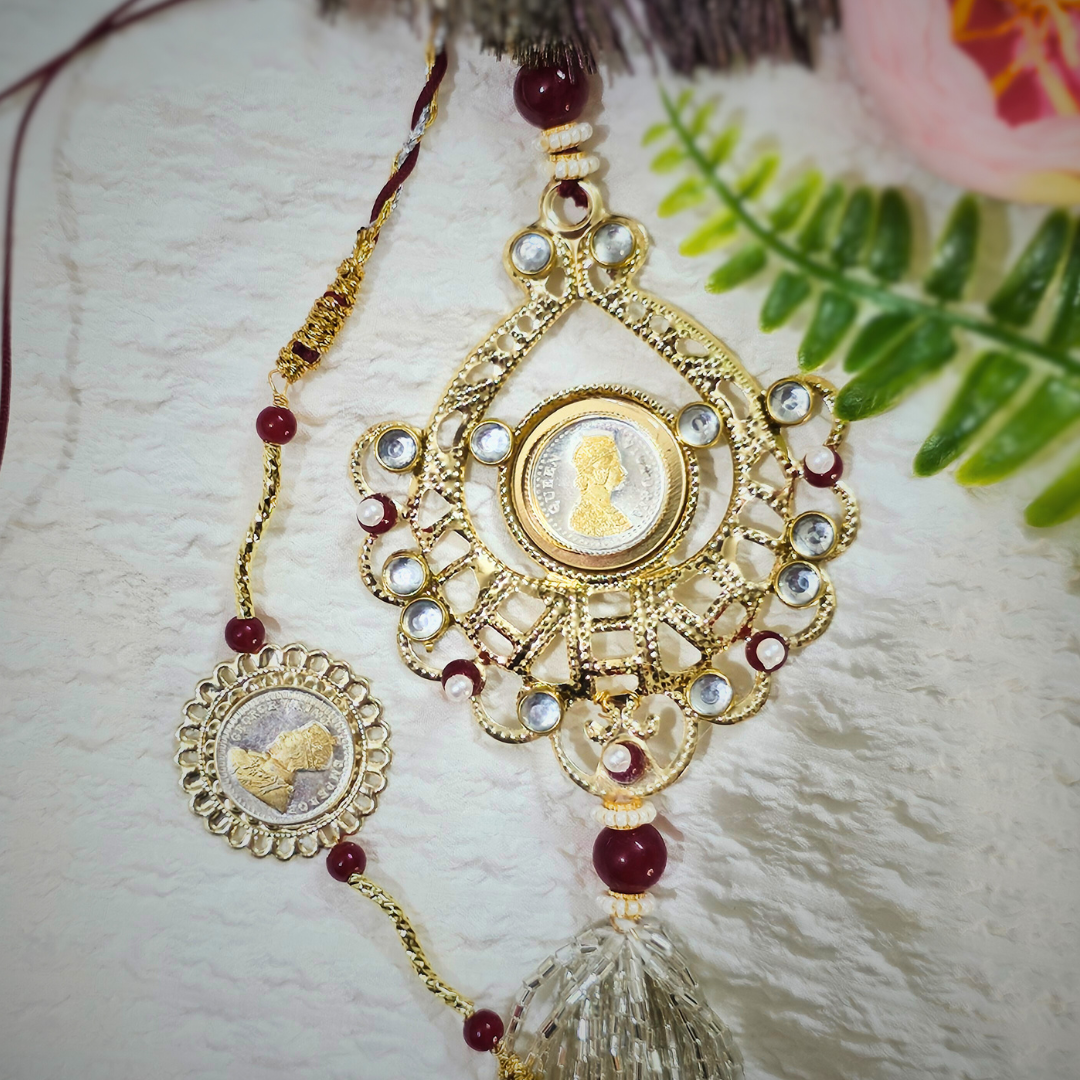 Silver Coin Bhaiya Bhabhi Rakhi