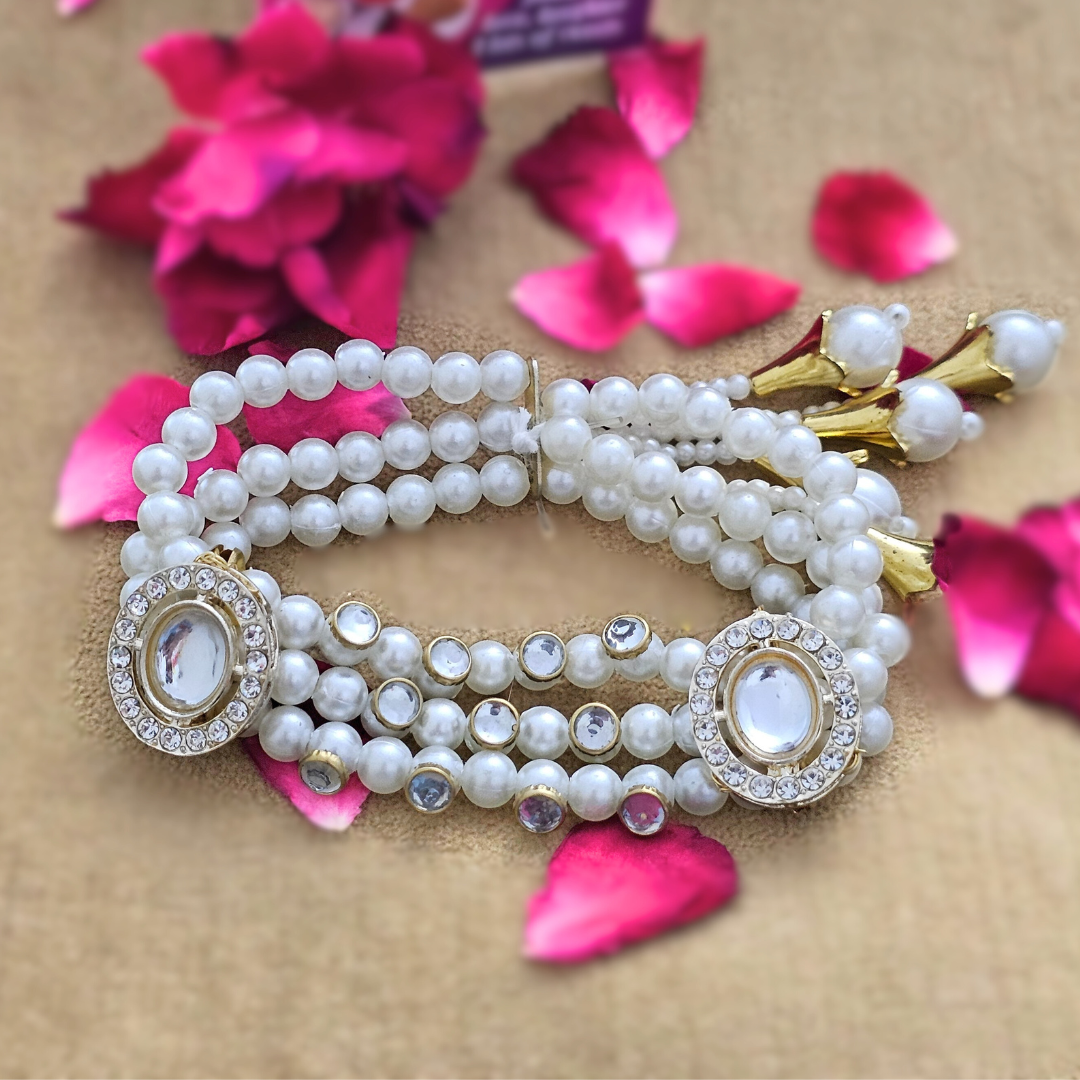 Pearl Stretch Bangle Bracelet for Sisters