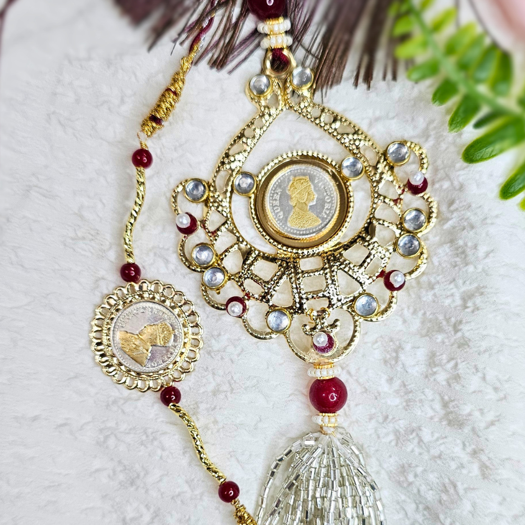 Silver Coin Bhaiya Bhabhi Rakhi