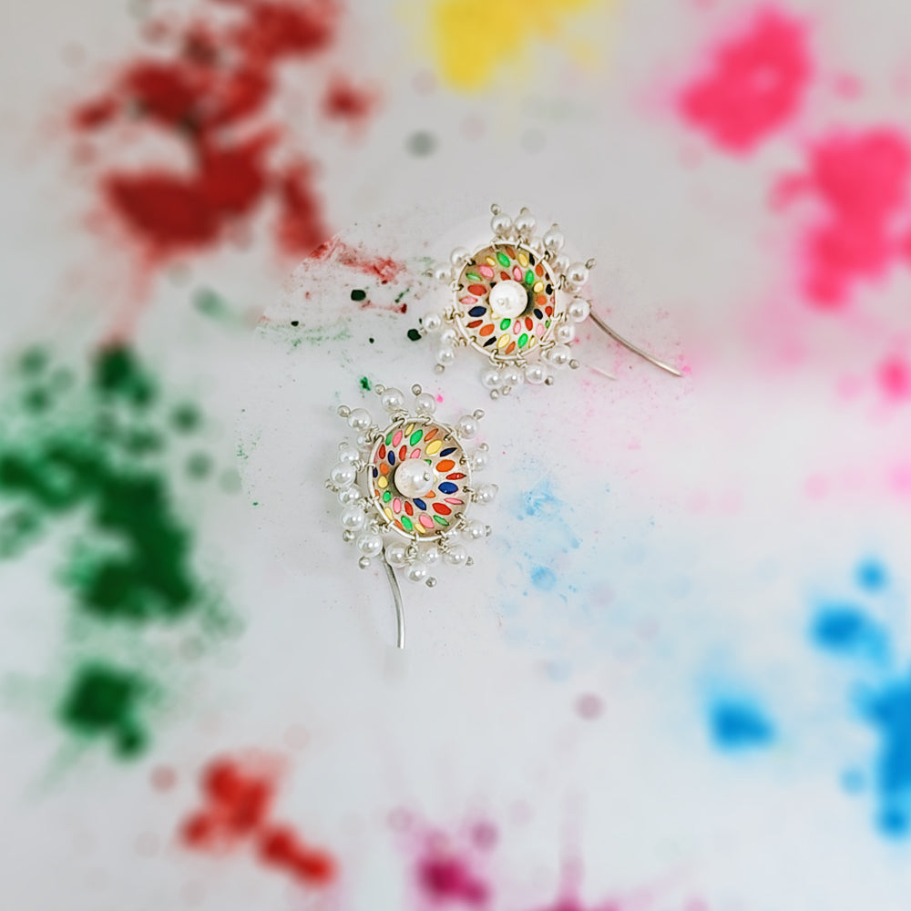 Charismatic Vibrant Earrings in Oxidised 925 Silver