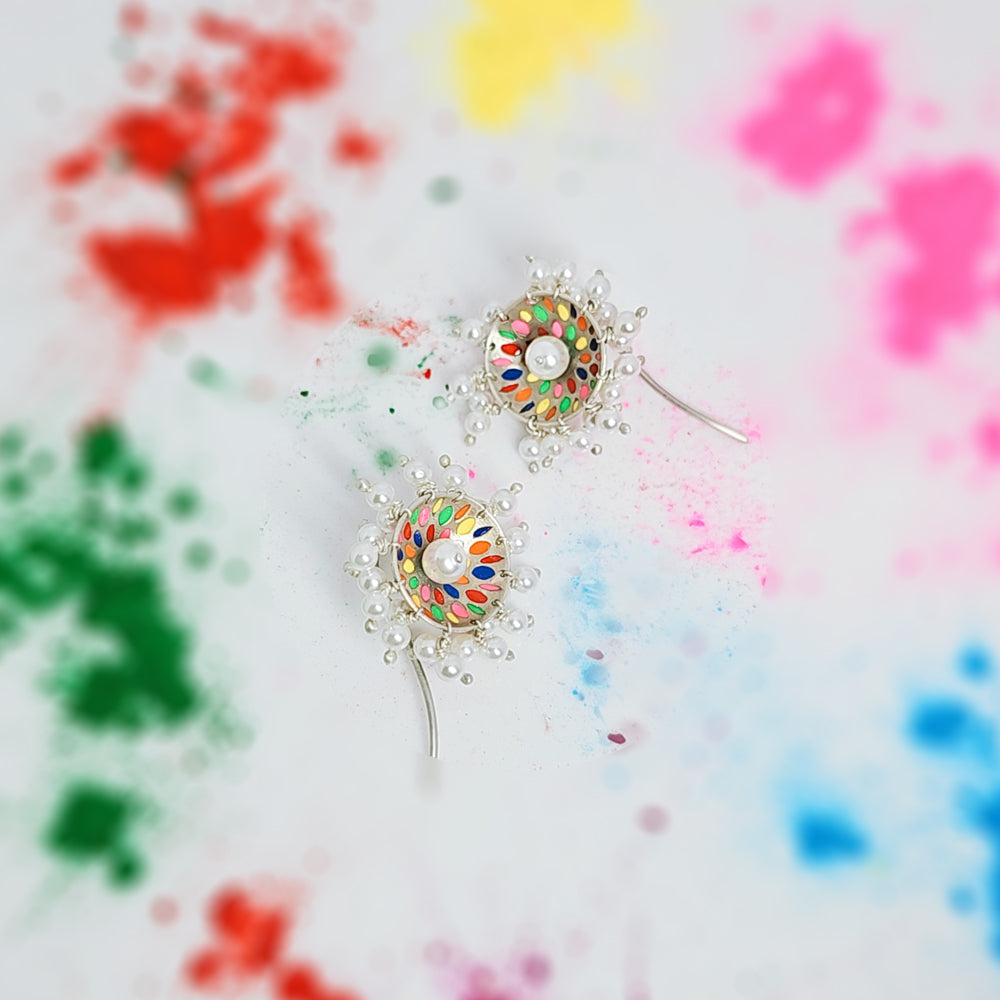Charismatic Vibrant Earrings in Oxidised 925 Silver