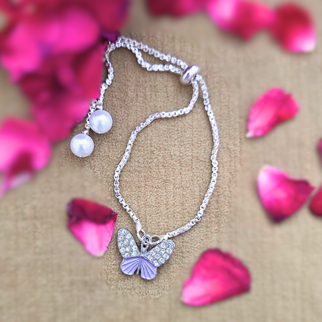 Butterfly Charm Bracelet Rakhi for Sisters