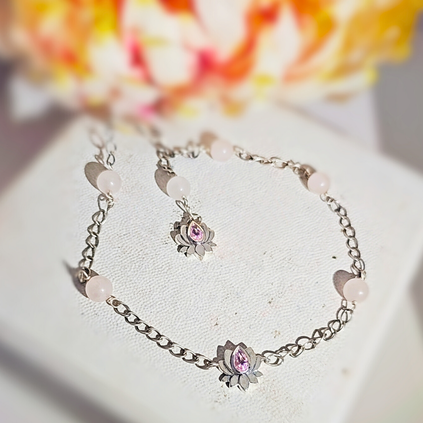 Lotus Anklet in 925 Silver