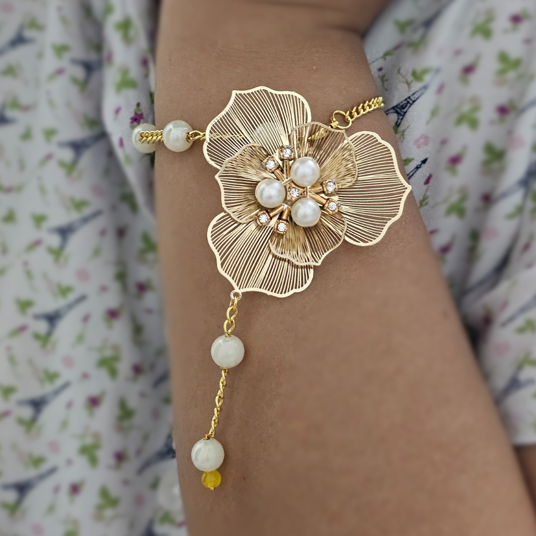 Intricate Flower Lumba Bracelet Rakhi