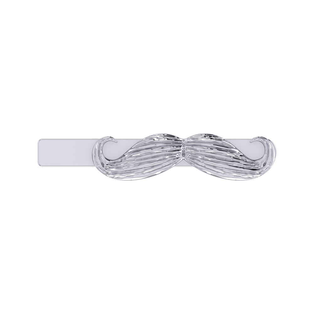 Handlebar Moustache Tie Pin in 925 Silver