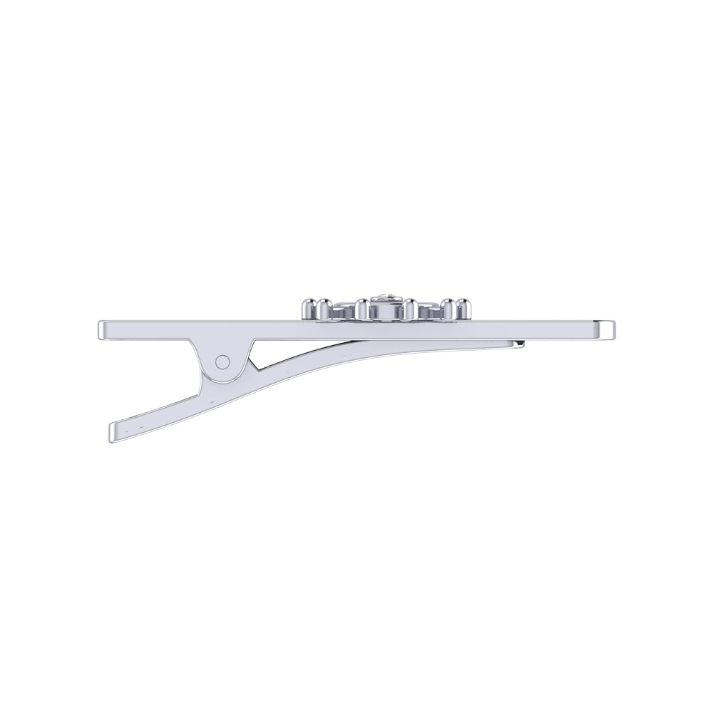 Wheel Tie Clip in 925 Silver