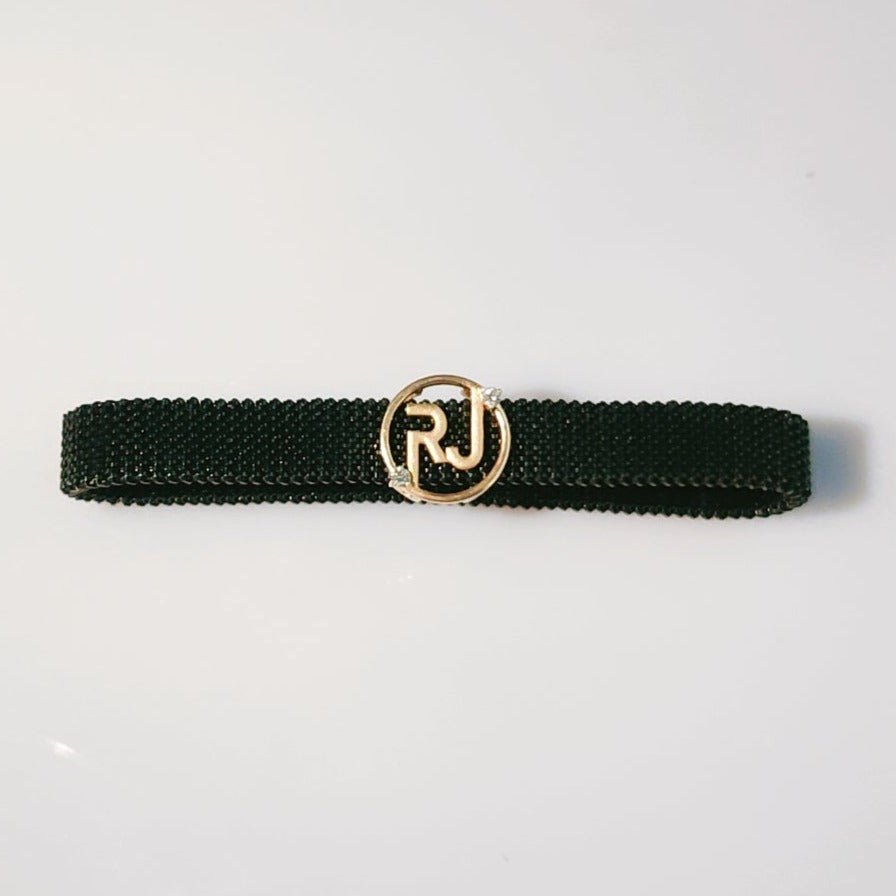 Initials Motif on Stretch Bracelet for Father's Day