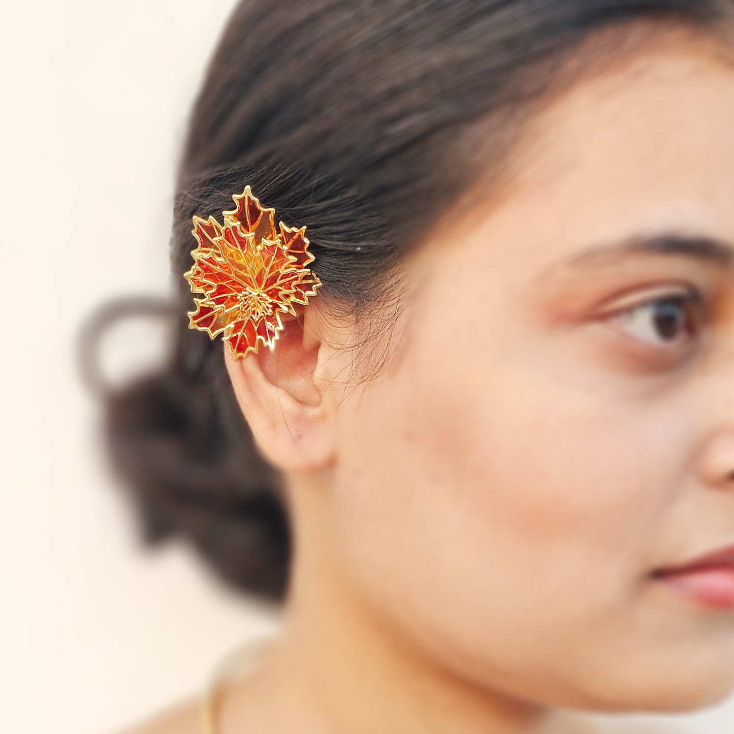 Maple Bunch Statement Earcuff