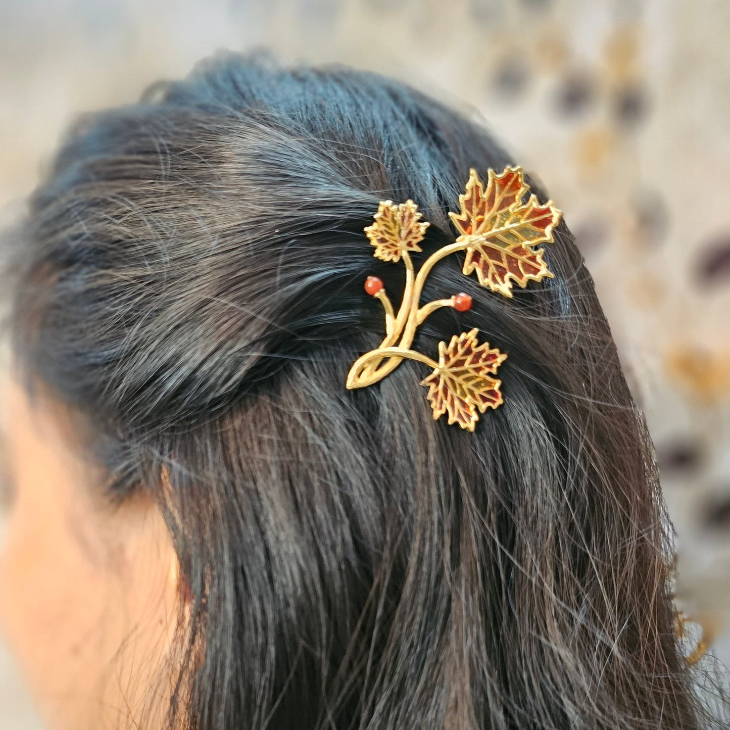 Maple Leaves Hairclip