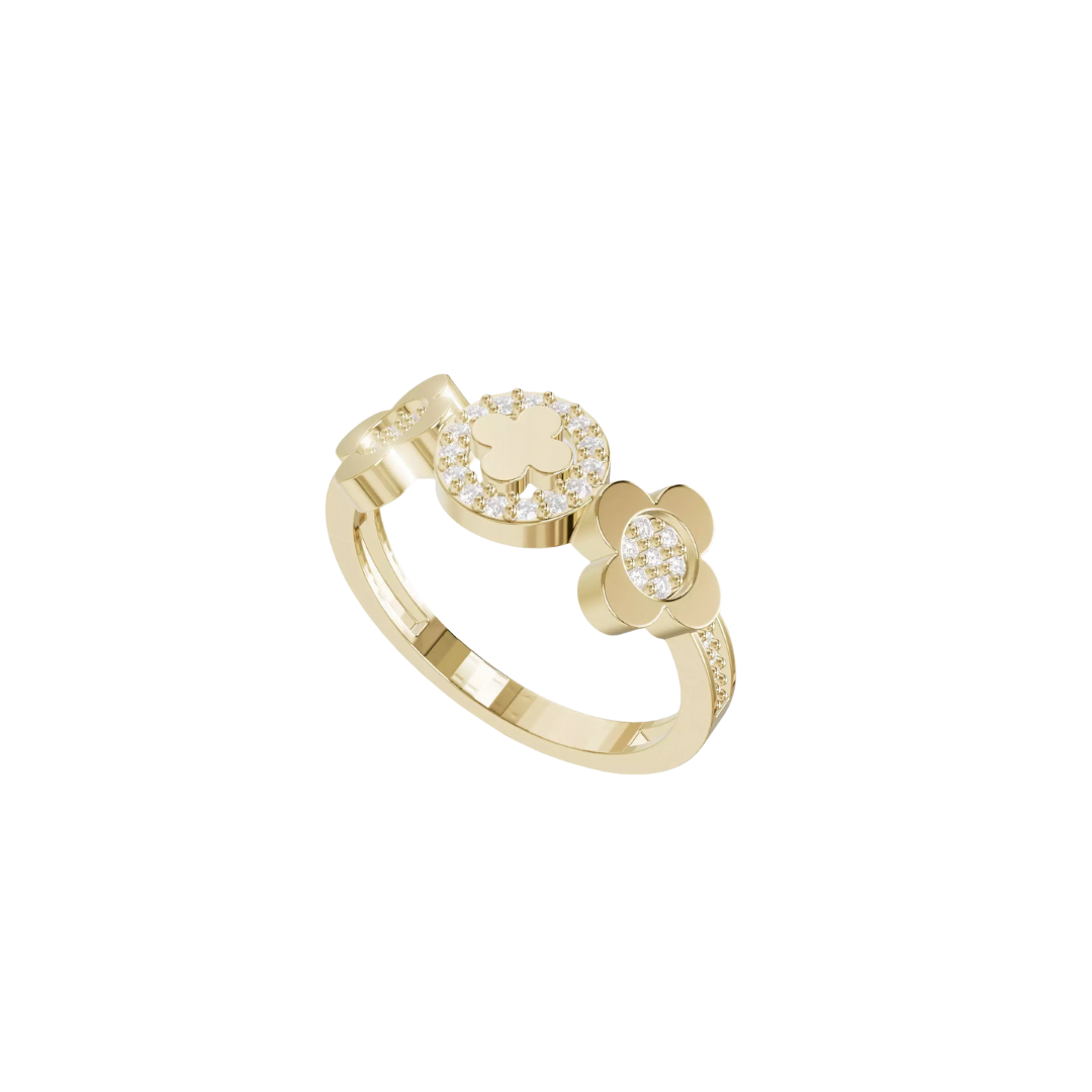 Chaturdal Ring – Gold Floral Ring for Women