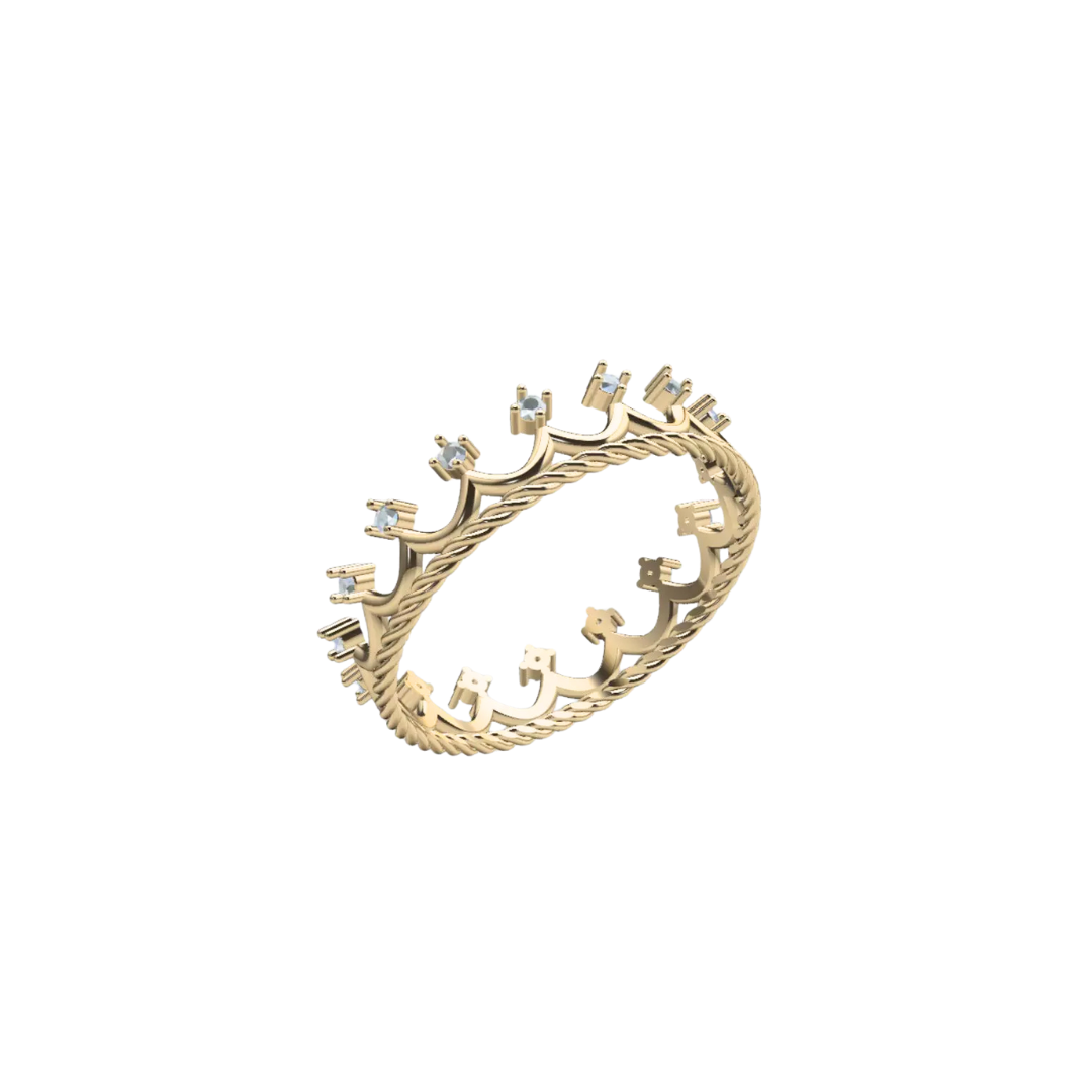 Kirita Ring – Sterling Silver Crown Band