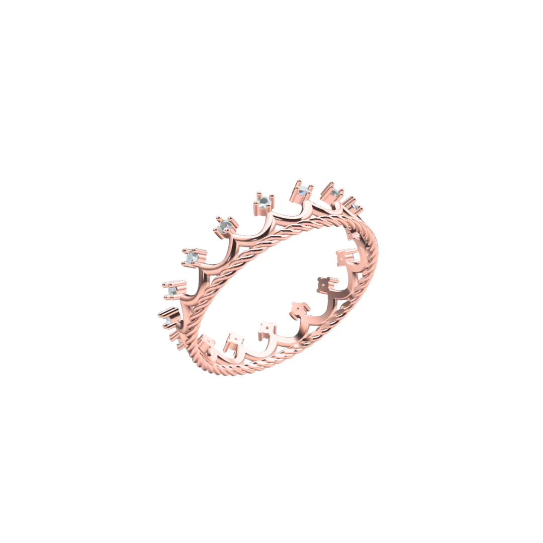 Kirita Ring – Sterling Silver Crown Band