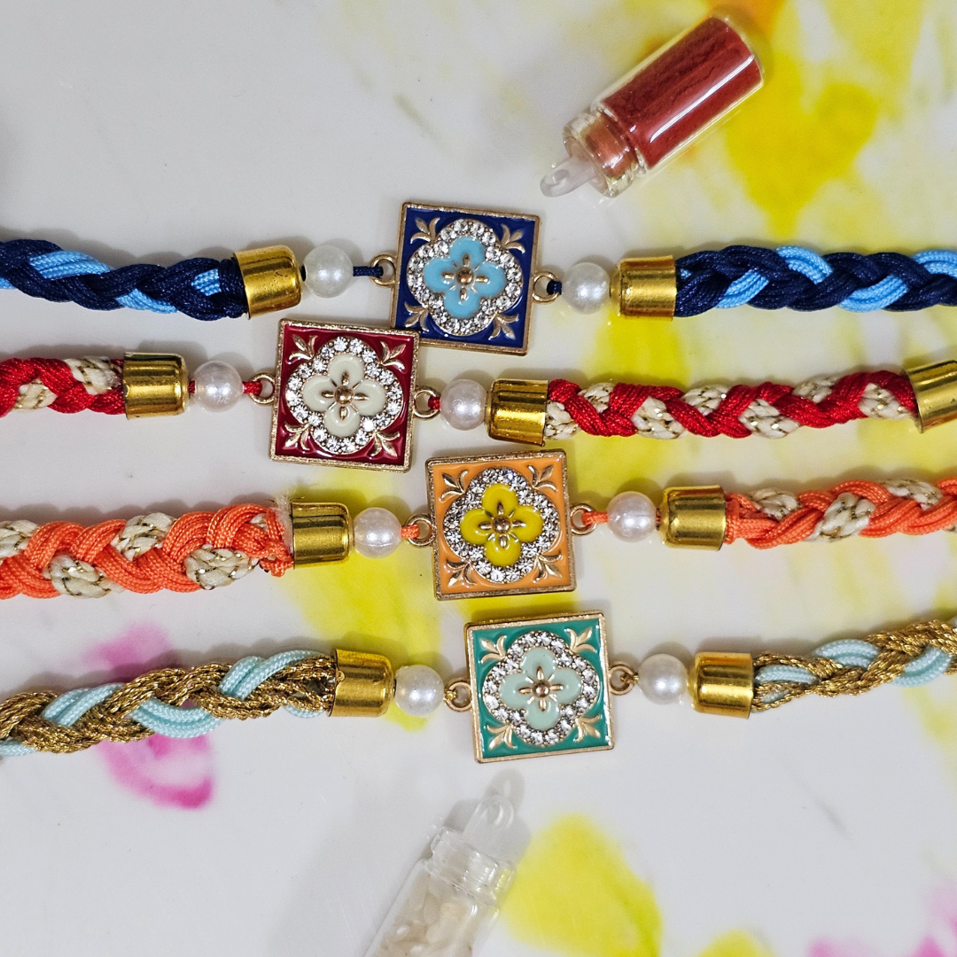 Square Colorful Bhai Rakhi