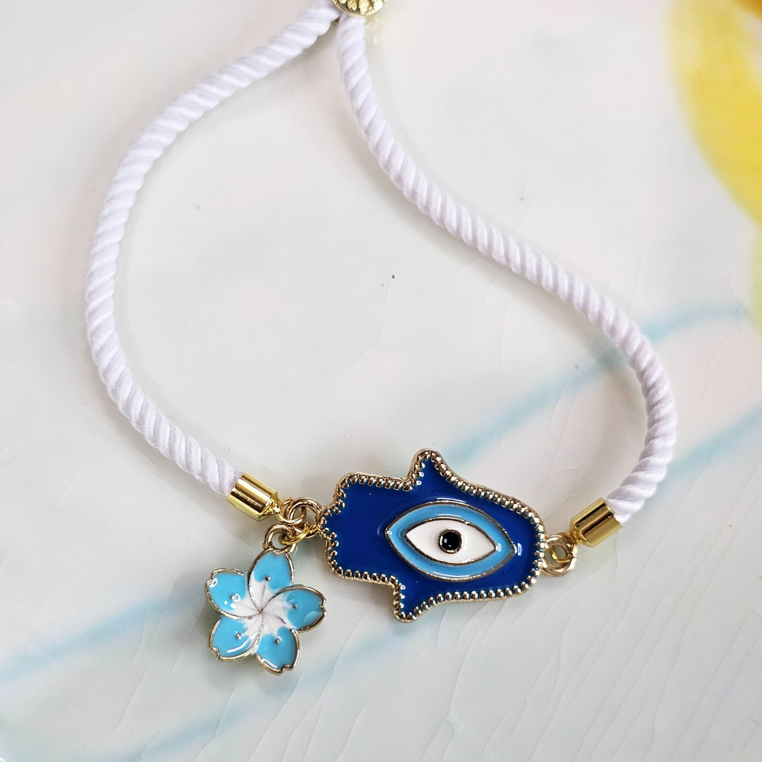 Hamsa Slider Bracelet Rakhi for Sisters