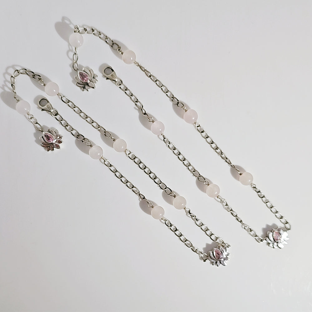 Lotus Anklet in 925 Silver