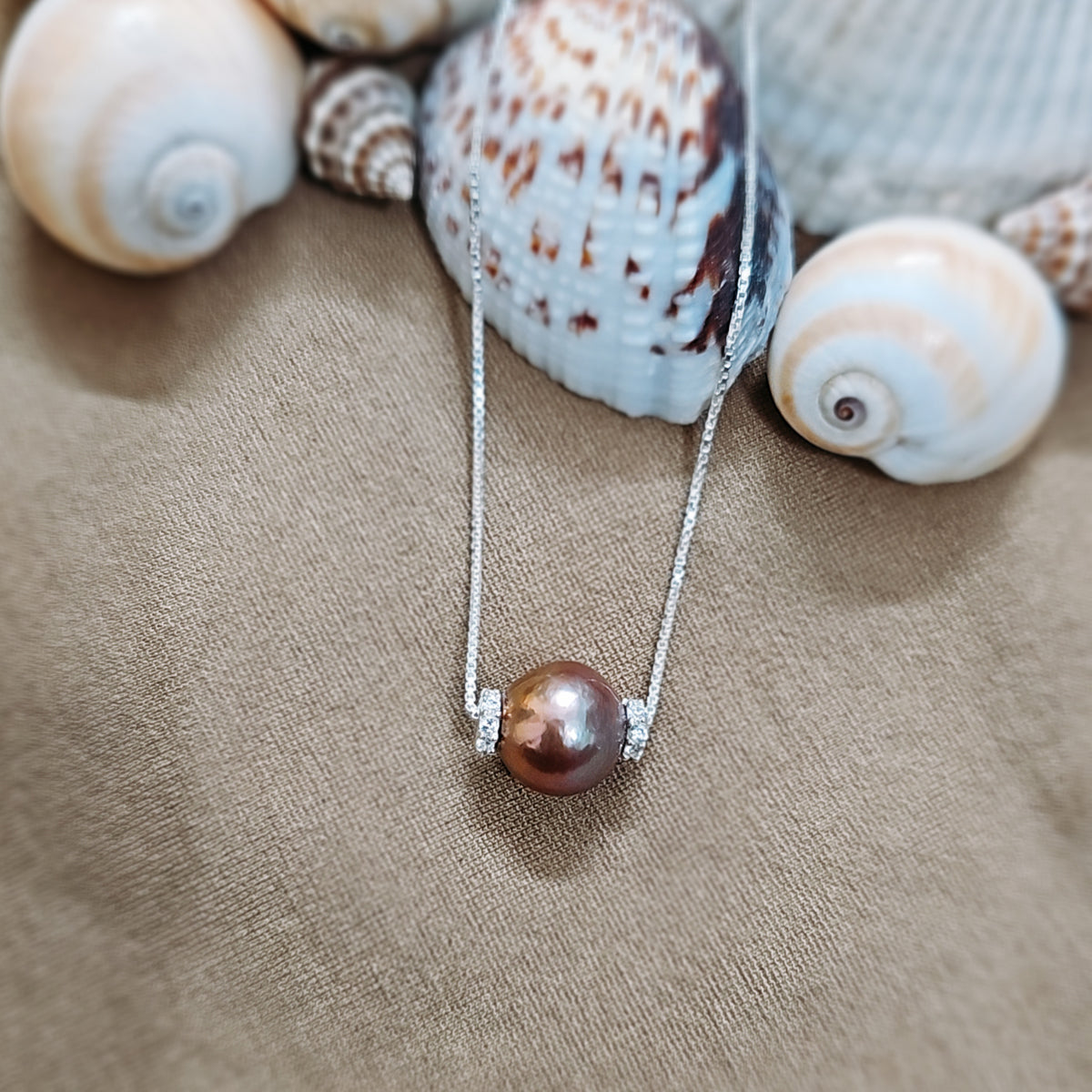 Love's Embrace Pearl Necklace in 925 Silver