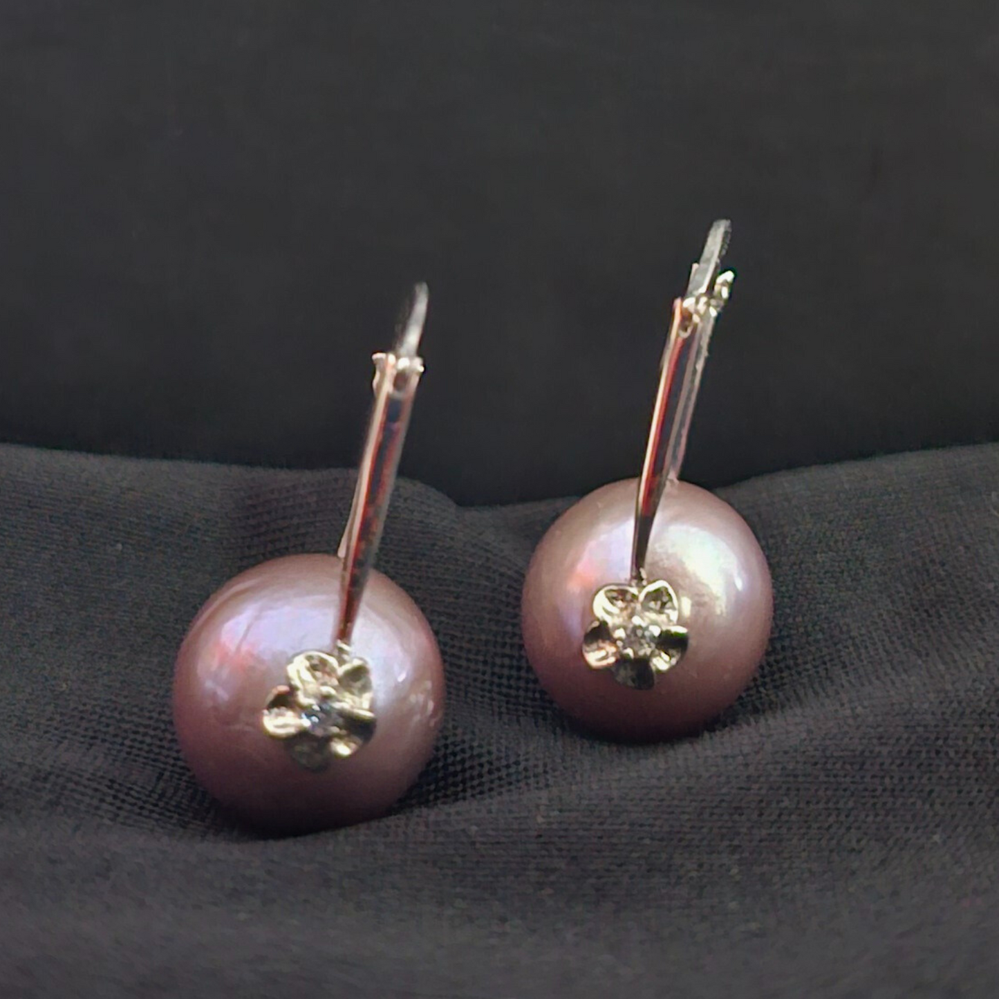 Cute Pearly Hoop Earrings in 925 Silver