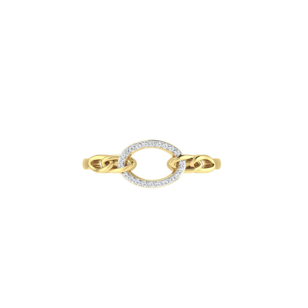 Silver Yugna Chain link Ring