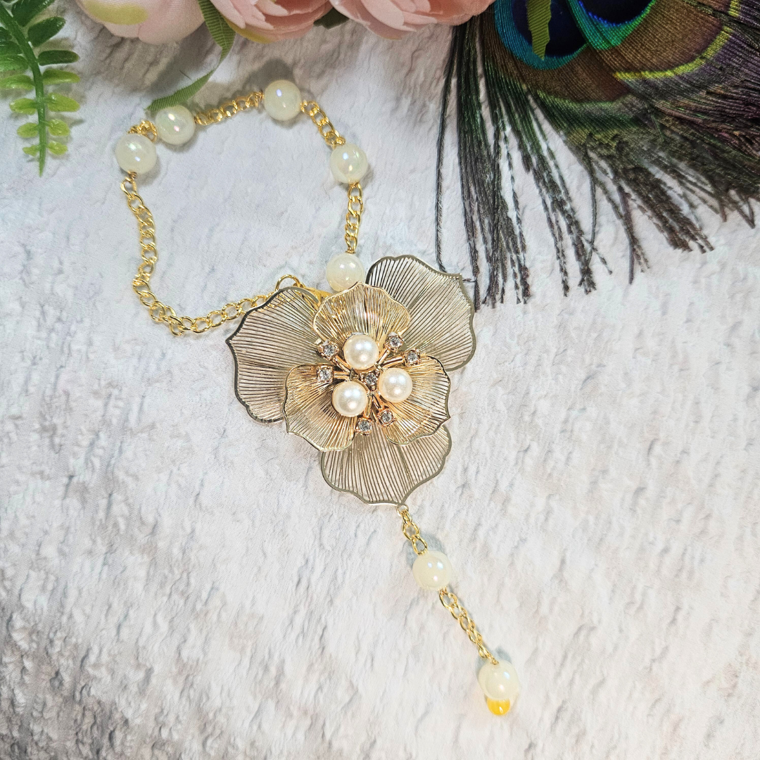 Intricate Flower Lumba Bracelet Rakhi
