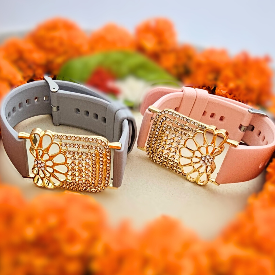 Silicone Watch Strap Zircon Bracelet Rakhi