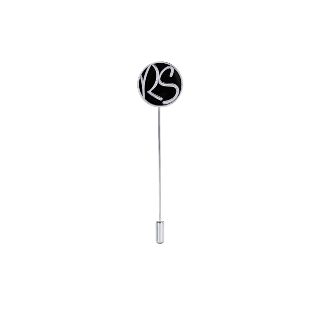 Initial Lapel Pin in 925 Silver