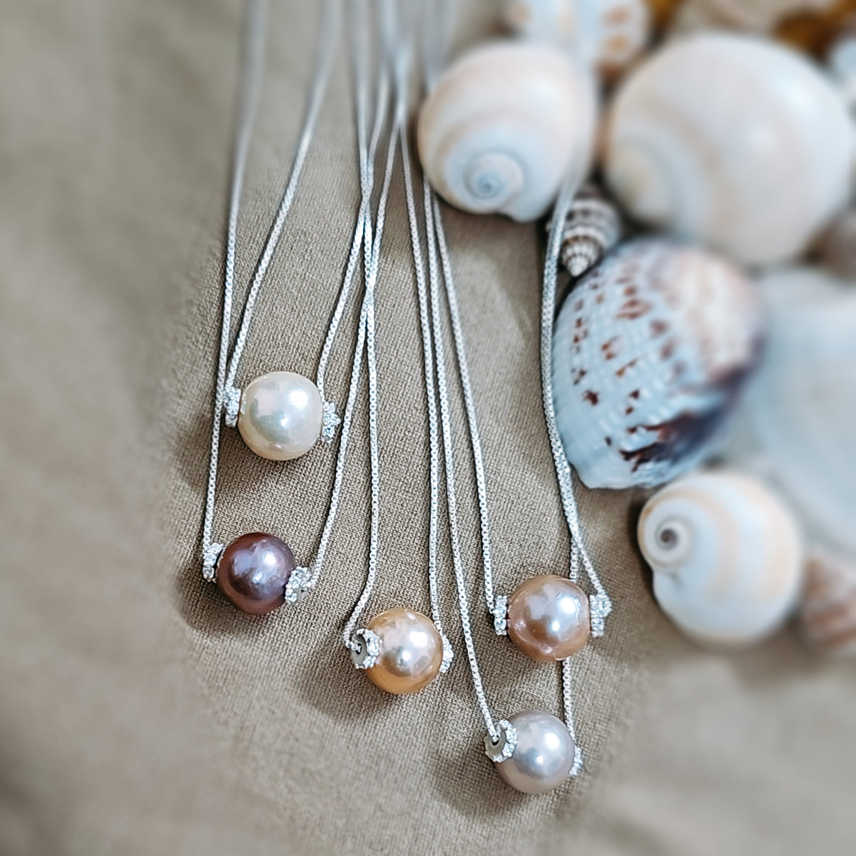 Love's Embrace Pearl Necklace in 925 Silver