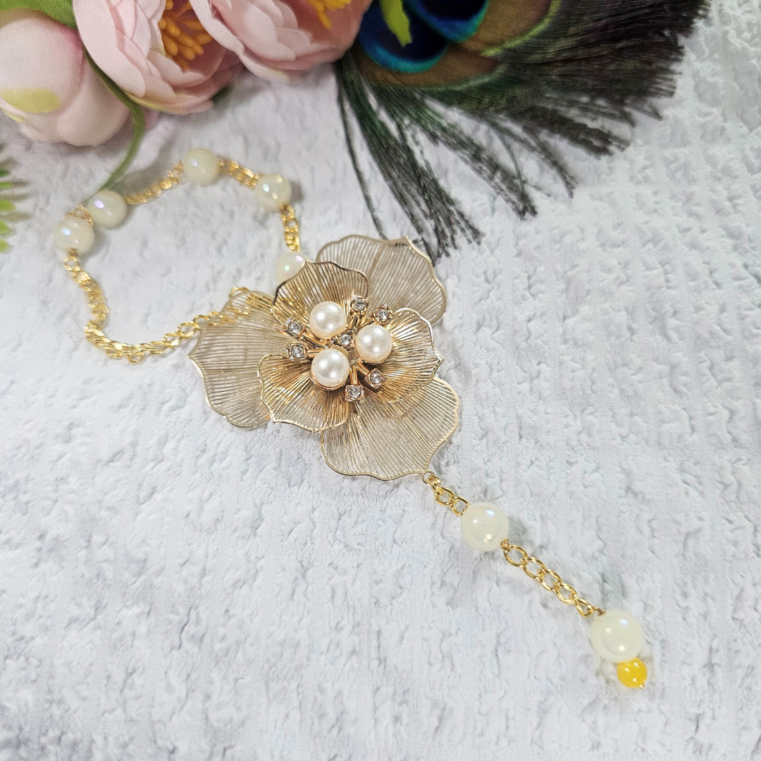 Intricate Flower Lumba Bracelet Rakhi