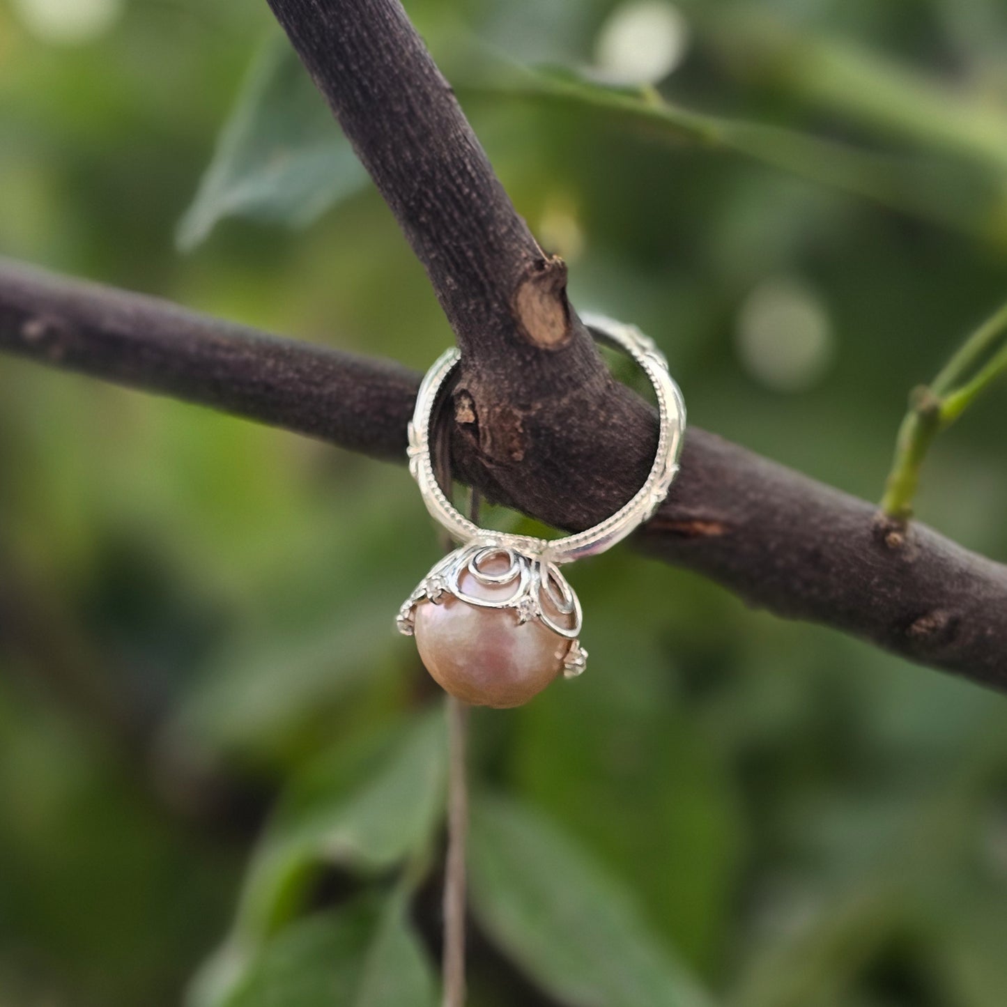 Pearl Solitaire Ring