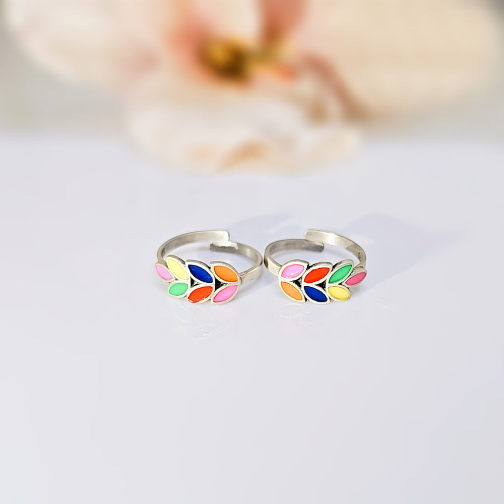 Toe Ring so colorful in 925 Silver