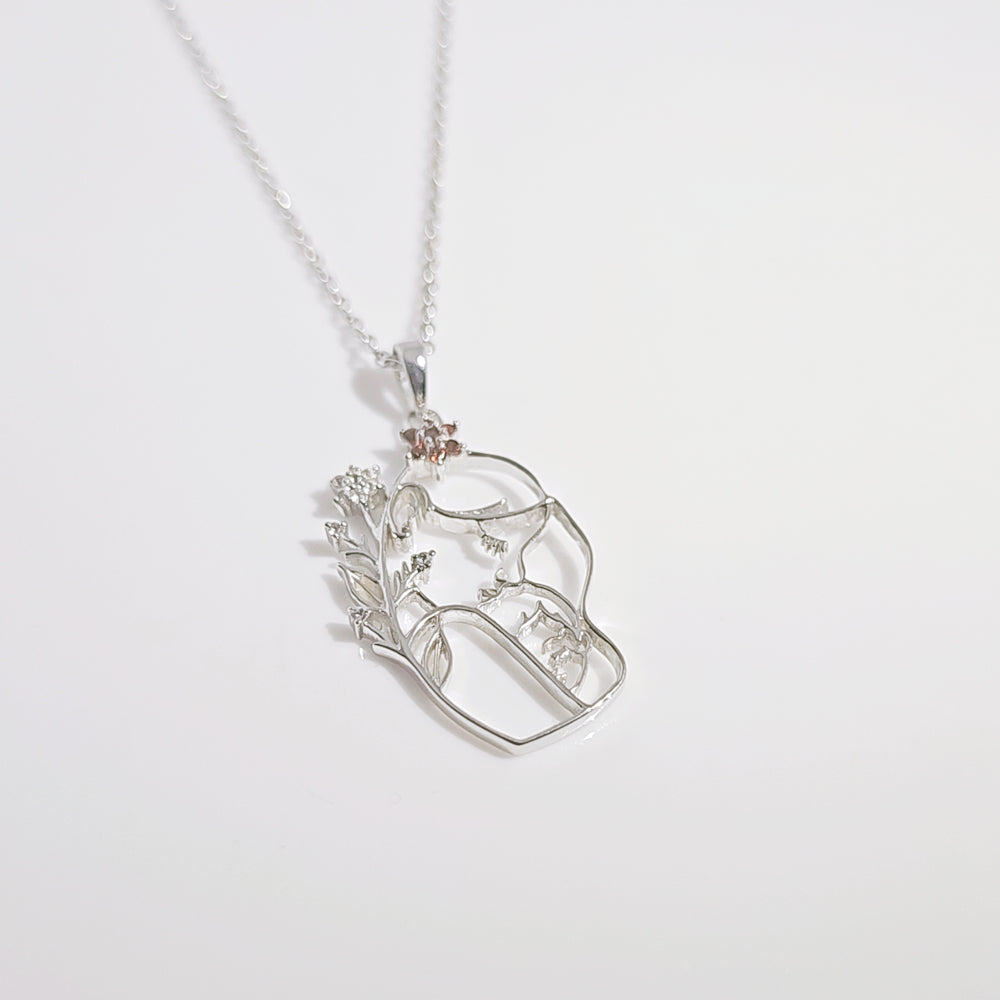 Celestial Embrace Mother and Baby Pendant in 925 Silver
