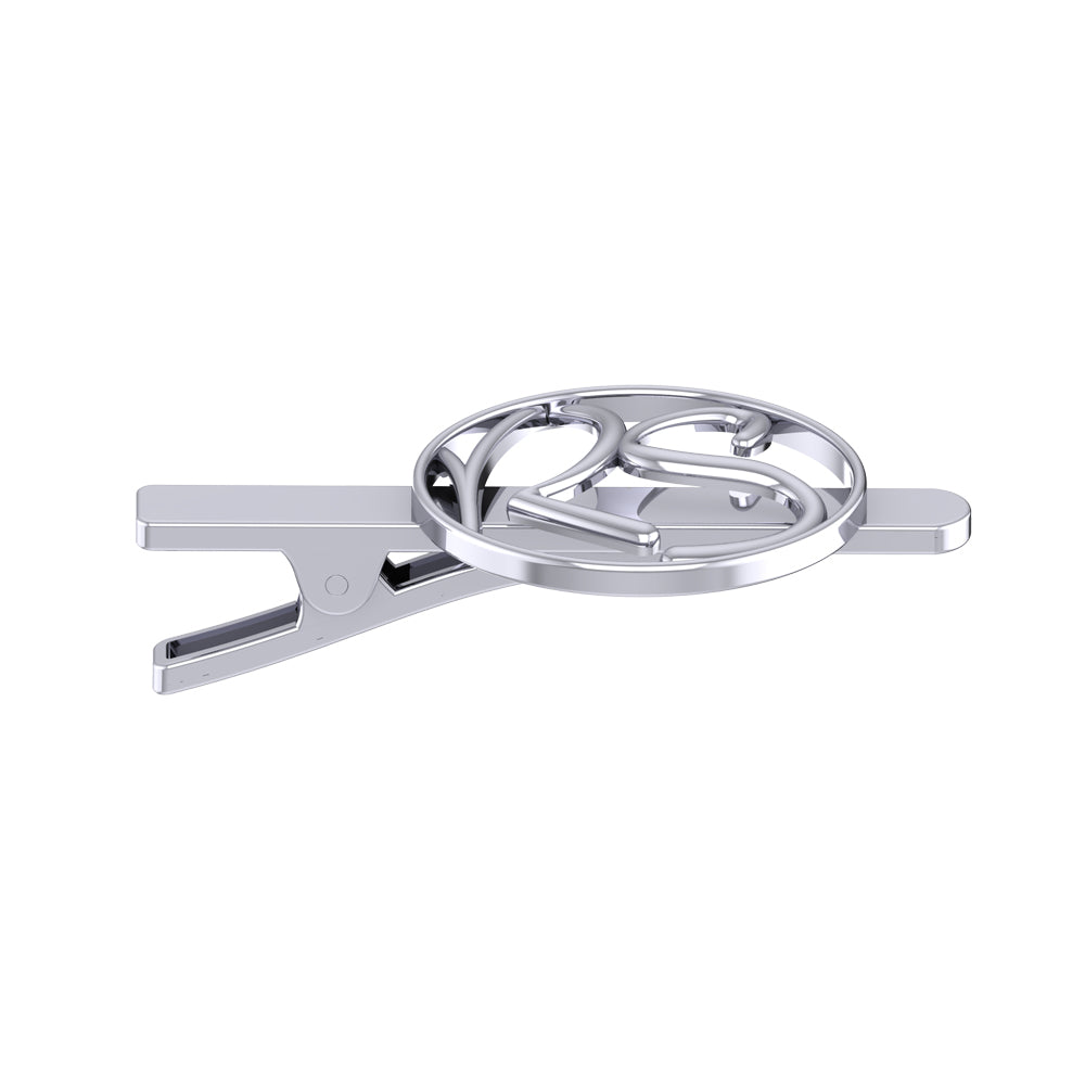 Initial Tie Clip in 925 Silver