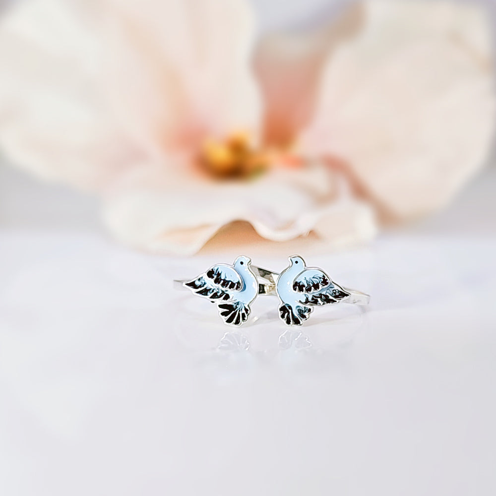 Little Birdie Toe Ring in 925 Silver
