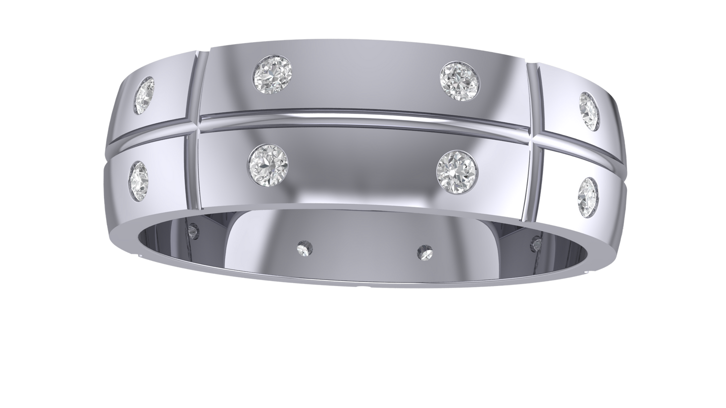 Double Shine Band Ring