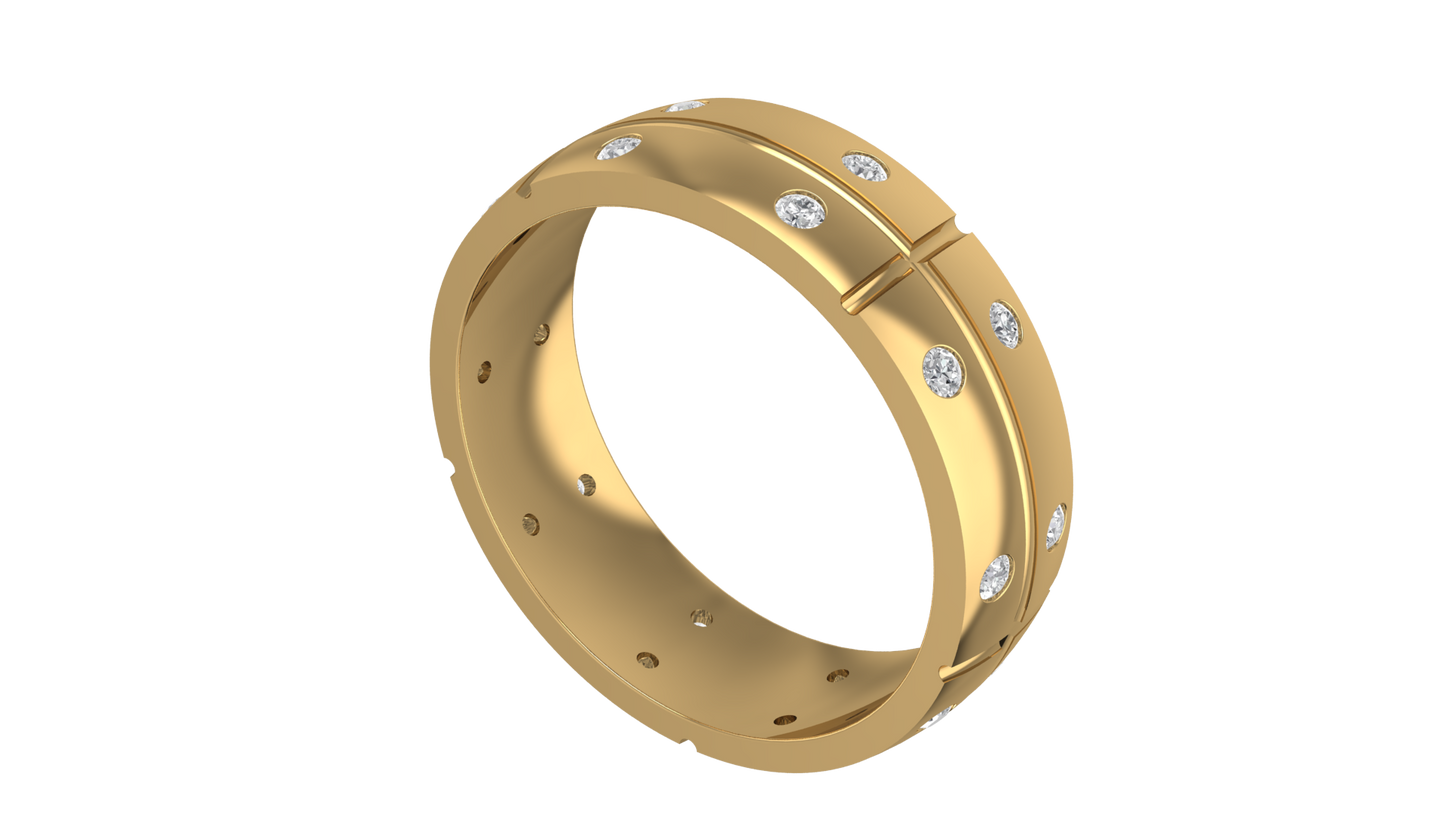 Double Shine Band Ring