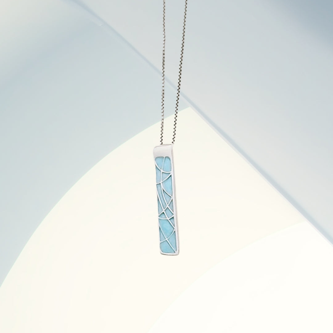 Mosaic Abstract Beauty Necklace in Oxidised 925 Silver