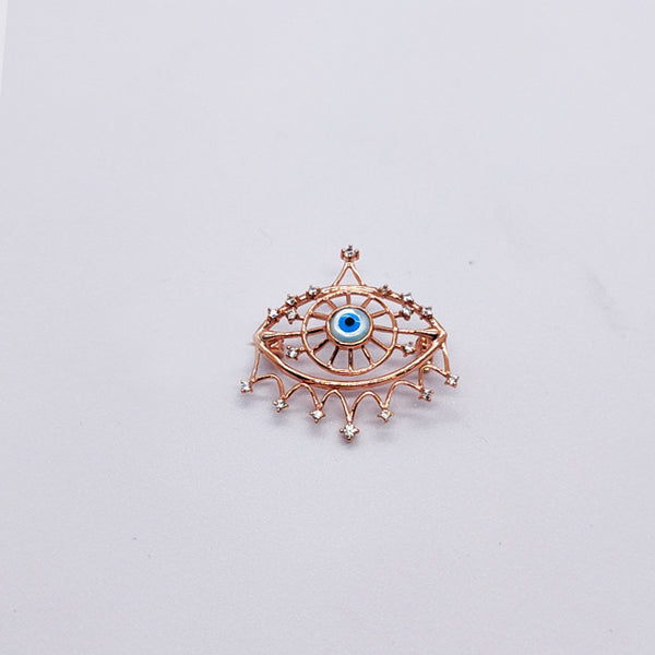 Evil Eye Crown Brooch