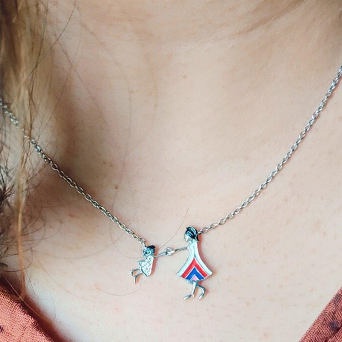 Dynamic Duo Mother Daughter Necklace Mother's Day Special