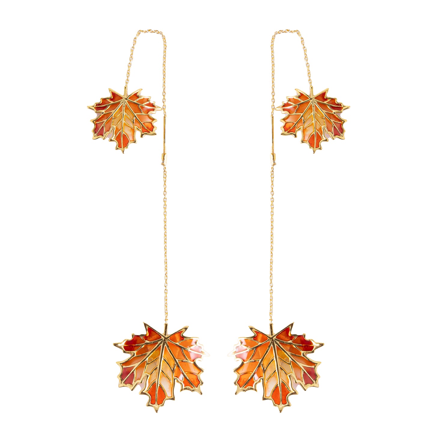 Sui Dhaga Maple Leave Earring