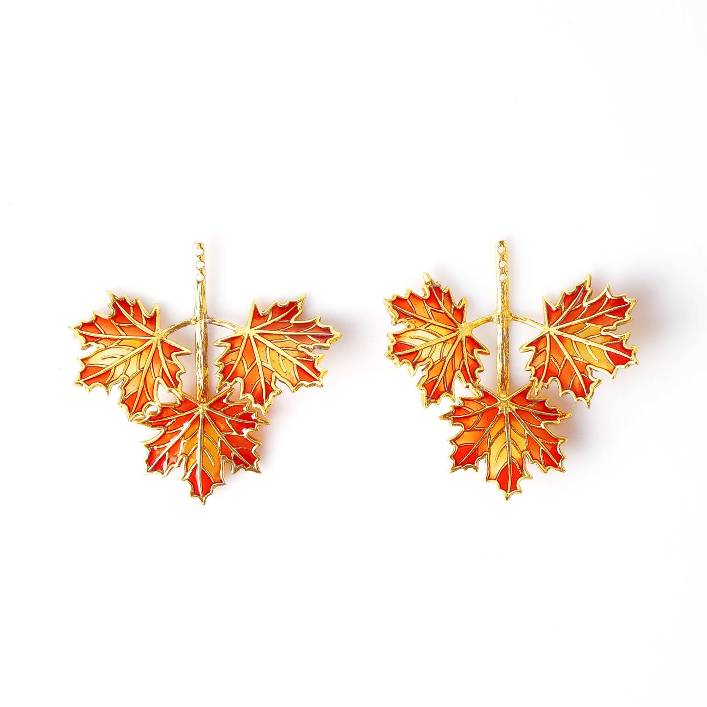 Maple Bunch Statement Jacket Earrings