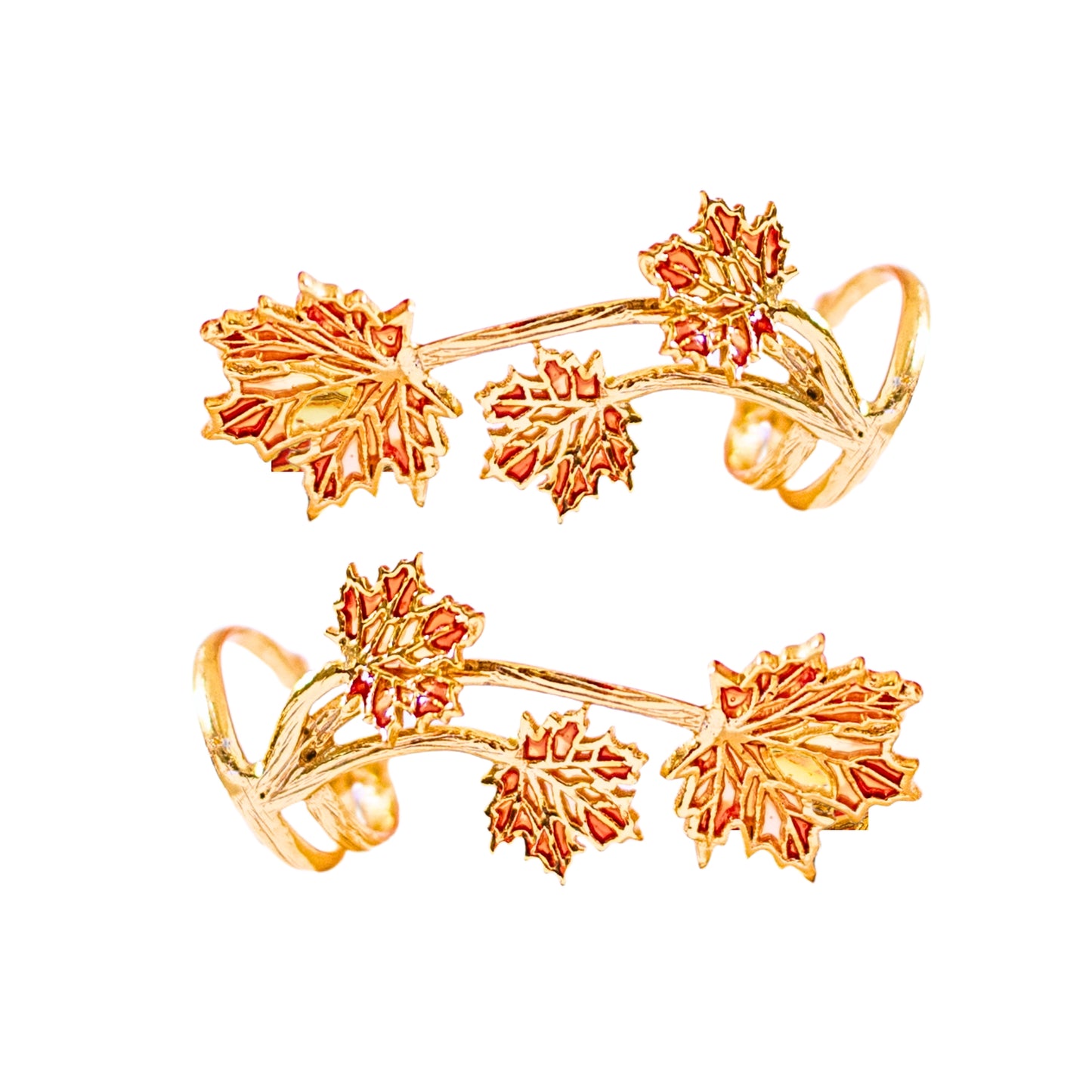 Tiny Maple Leaves No piercing Earcuff