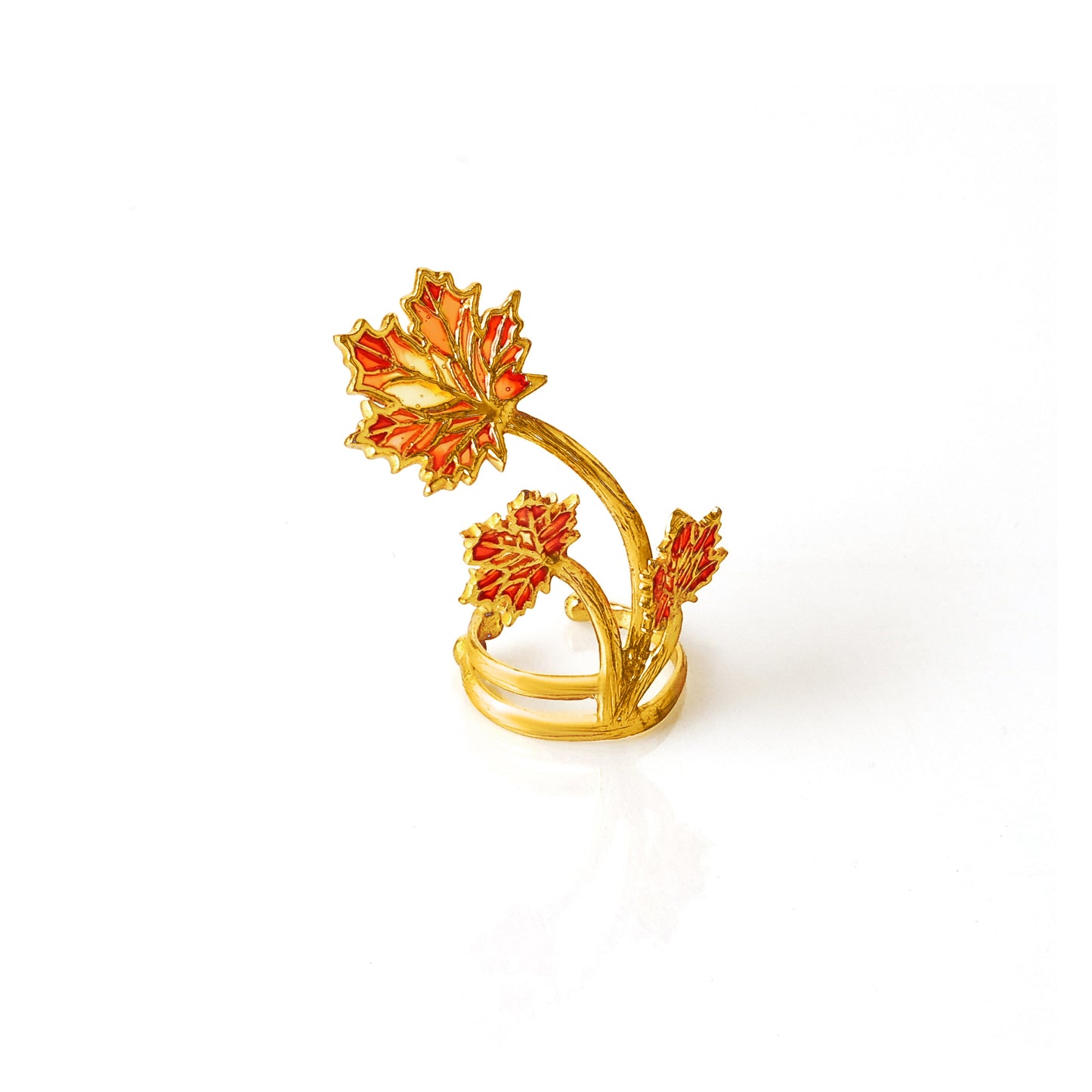 Tiny Maple Leaves No piercing Earcuff