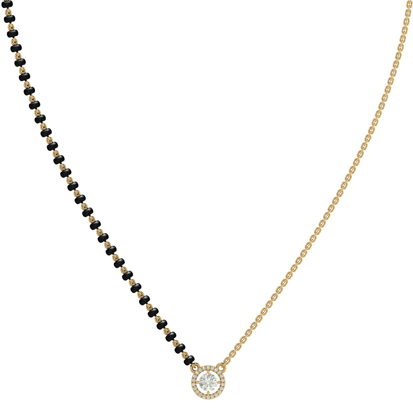 Blinging Zircon Layered Mangalsutra in Silver
