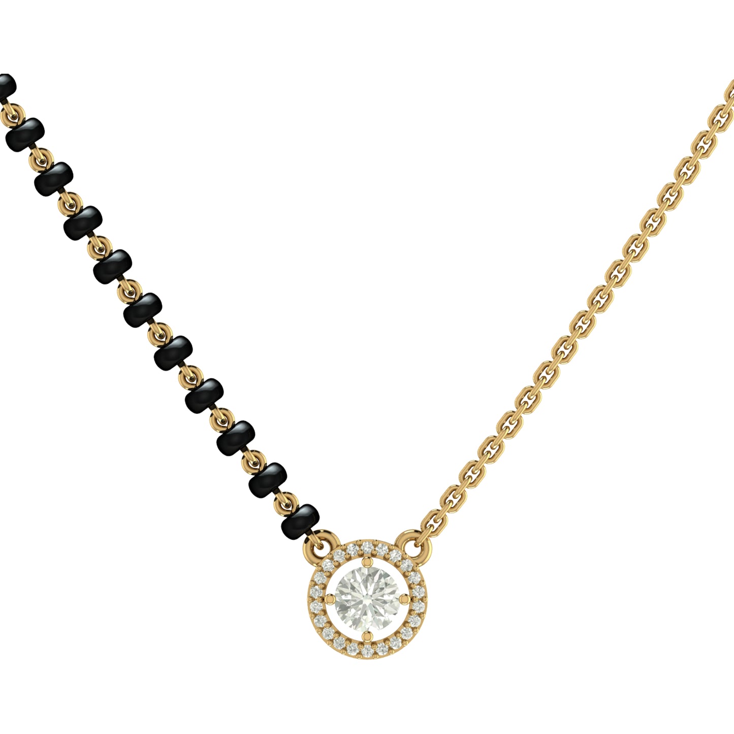 Blinging Zircon Layered Mangalsutra in Silver