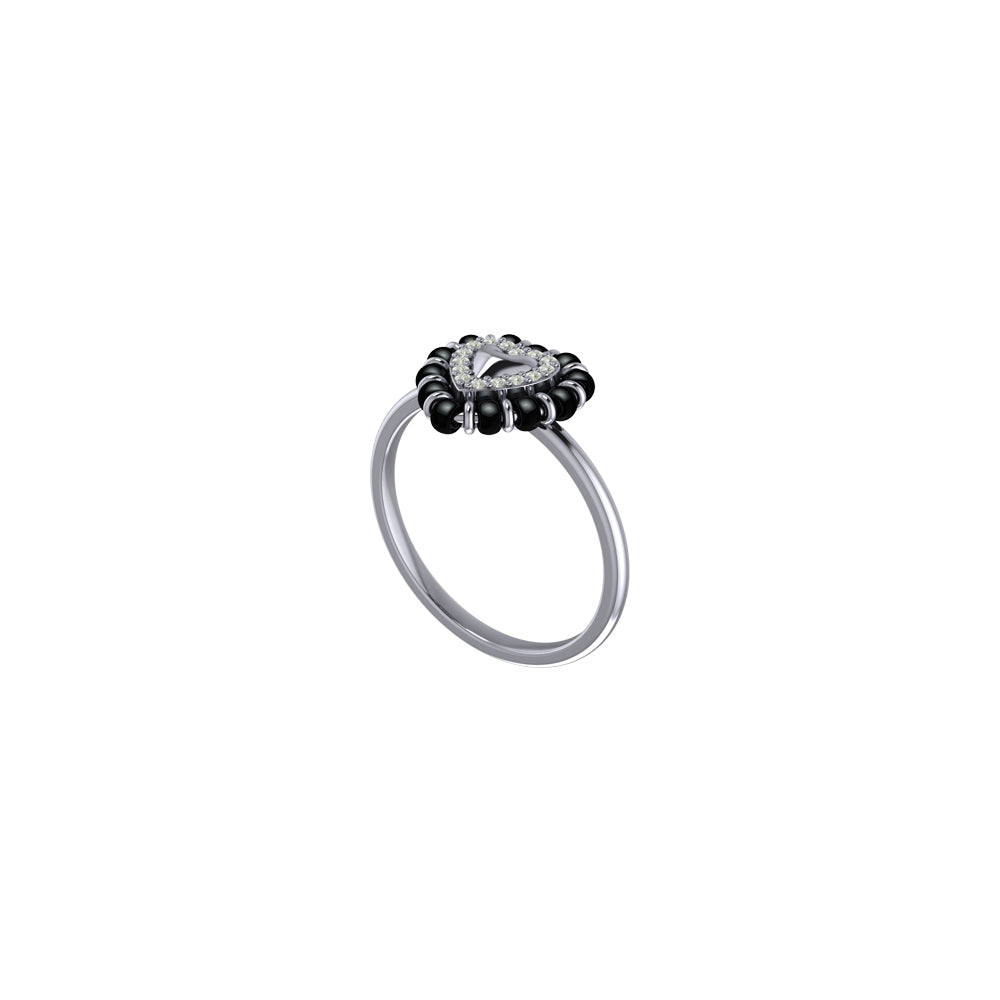 Shining Heart Mangalsutra Ring