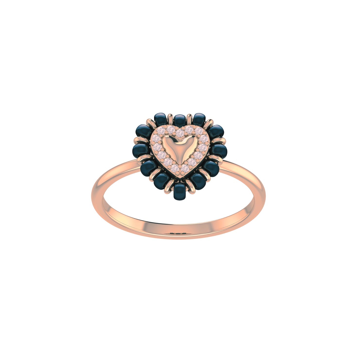 Shining Heart Mangalsutra Ring